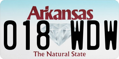 AR license plate 018WDW