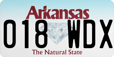 AR license plate 018WDX