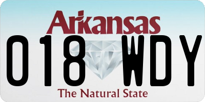 AR license plate 018WDY