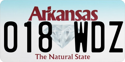 AR license plate 018WDZ