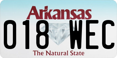 AR license plate 018WEC