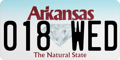 AR license plate 018WED