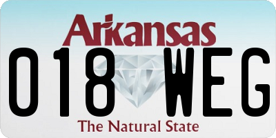 AR license plate 018WEG