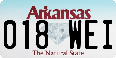 AR license plate 018WEI