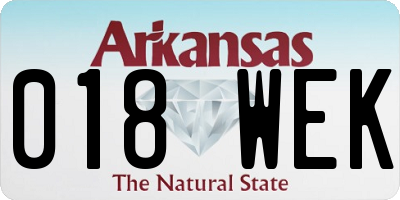 AR license plate 018WEK