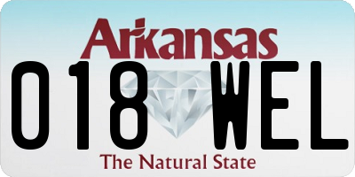 AR license plate 018WEL