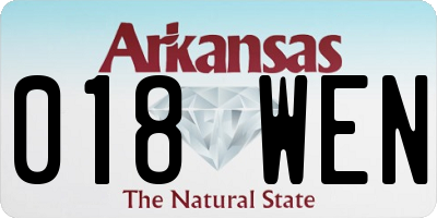 AR license plate 018WEN