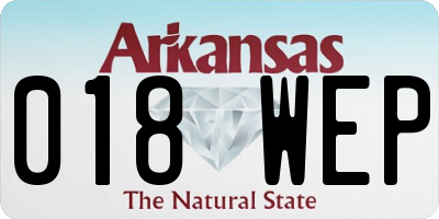 AR license plate 018WEP