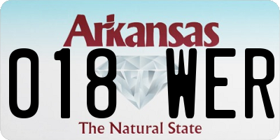 AR license plate 018WER