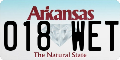 AR license plate 018WET