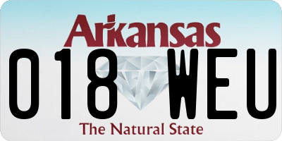 AR license plate 018WEU