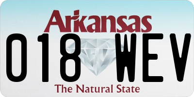 AR license plate 018WEV