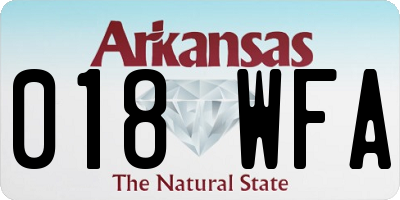 AR license plate 018WFA