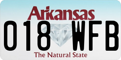 AR license plate 018WFB