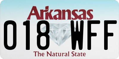 AR license plate 018WFF