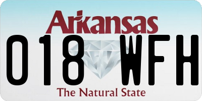 AR license plate 018WFH