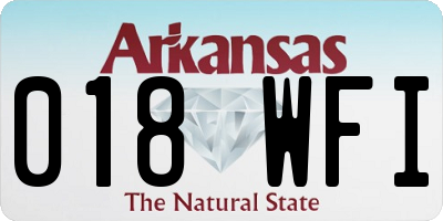 AR license plate 018WFI