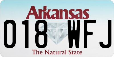 AR license plate 018WFJ