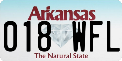 AR license plate 018WFL