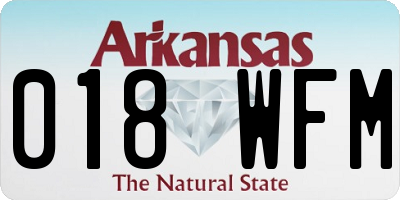 AR license plate 018WFM