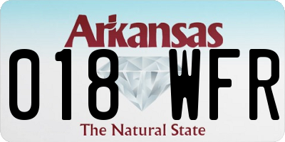 AR license plate 018WFR