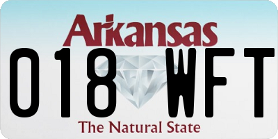 AR license plate 018WFT