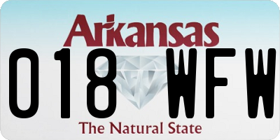 AR license plate 018WFW