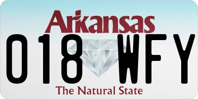 AR license plate 018WFY