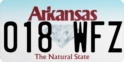 AR license plate 018WFZ