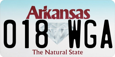 AR license plate 018WGA
