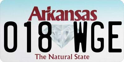 AR license plate 018WGE