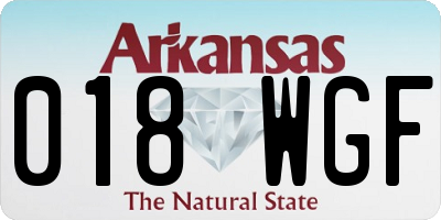 AR license plate 018WGF