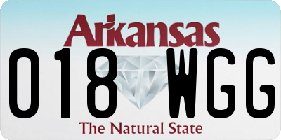 AR license plate 018WGG
