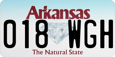 AR license plate 018WGH