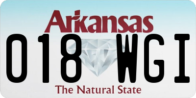 AR license plate 018WGI
