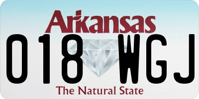 AR license plate 018WGJ