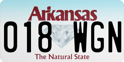 AR license plate 018WGN