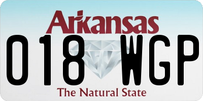 AR license plate 018WGP