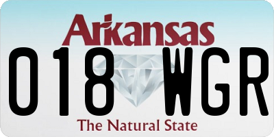 AR license plate 018WGR
