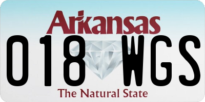 AR license plate 018WGS