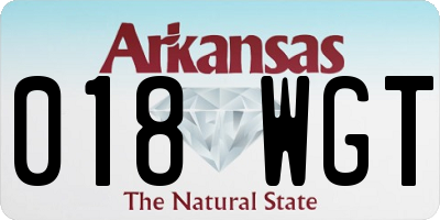 AR license plate 018WGT