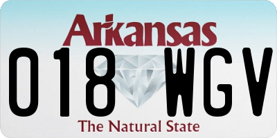 AR license plate 018WGV