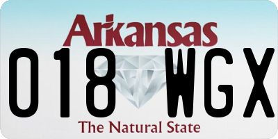 AR license plate 018WGX