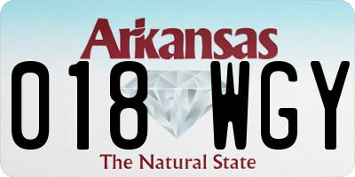 AR license plate 018WGY