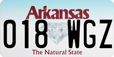 AR license plate 018WGZ