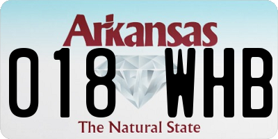 AR license plate 018WHB