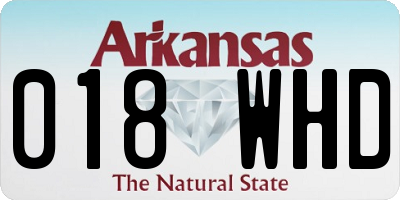 AR license plate 018WHD