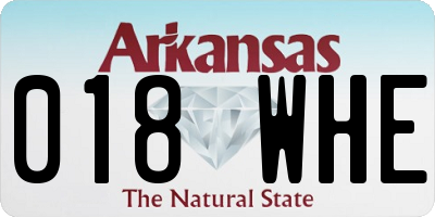 AR license plate 018WHE