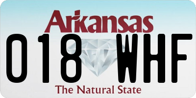 AR license plate 018WHF