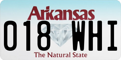 AR license plate 018WHI
